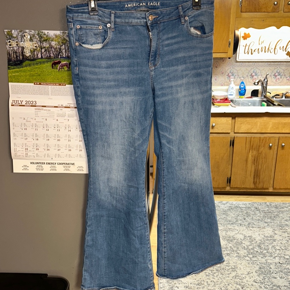American eagle outfitters low rise flare jeans sz 16 reg